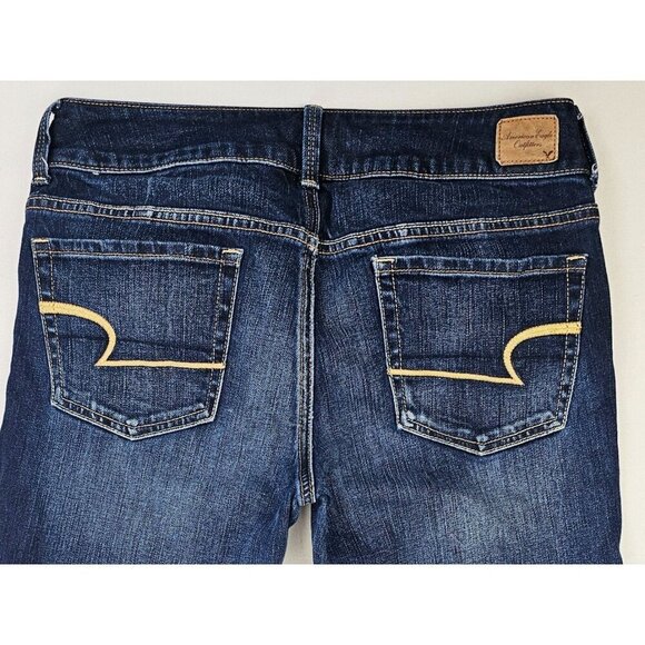American Eagle Outfitters Size 8 Regular Women 25" Inseam Artist Crop Blue Jeans - Picture 10 of 13